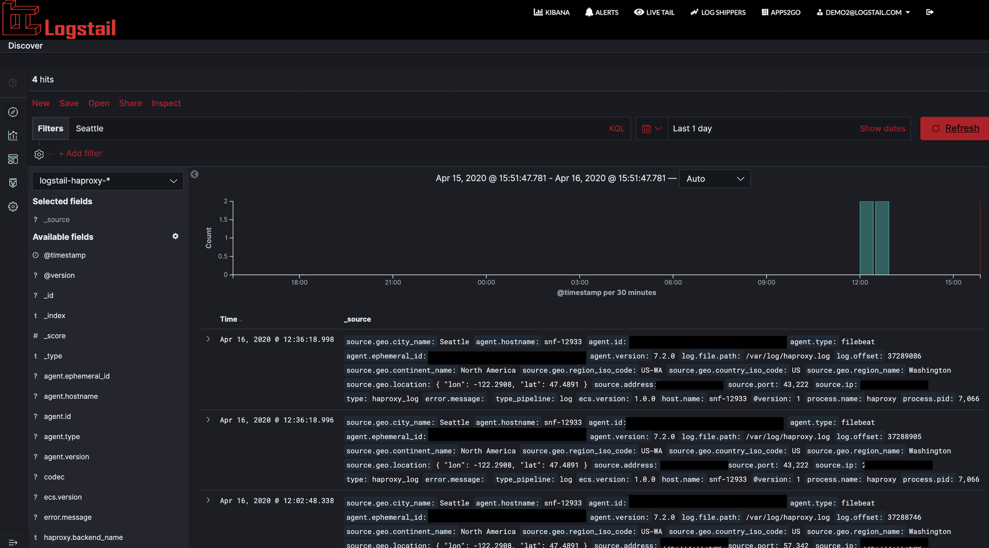 How to analyze HAProxy logs with ELK Stack and Logstail.com | Logstail