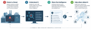 Detect a threat → understand it → share the intelligence → help others detect it.
